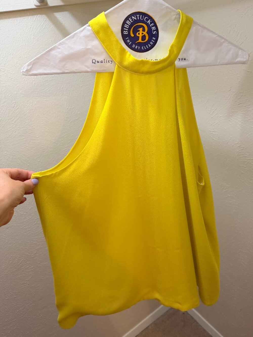 E.SSUE Bright Yellow High-Neck Halter Top - Size M